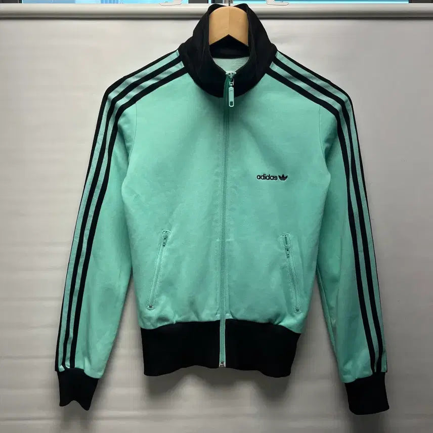 [BUNJANG] Adidas Beckenbauer Mint 3-Stripes Track Top Jersey (XS) / [정품/XS] 아디다스 베켄바우어 민트 삼선 트랙탑 져지