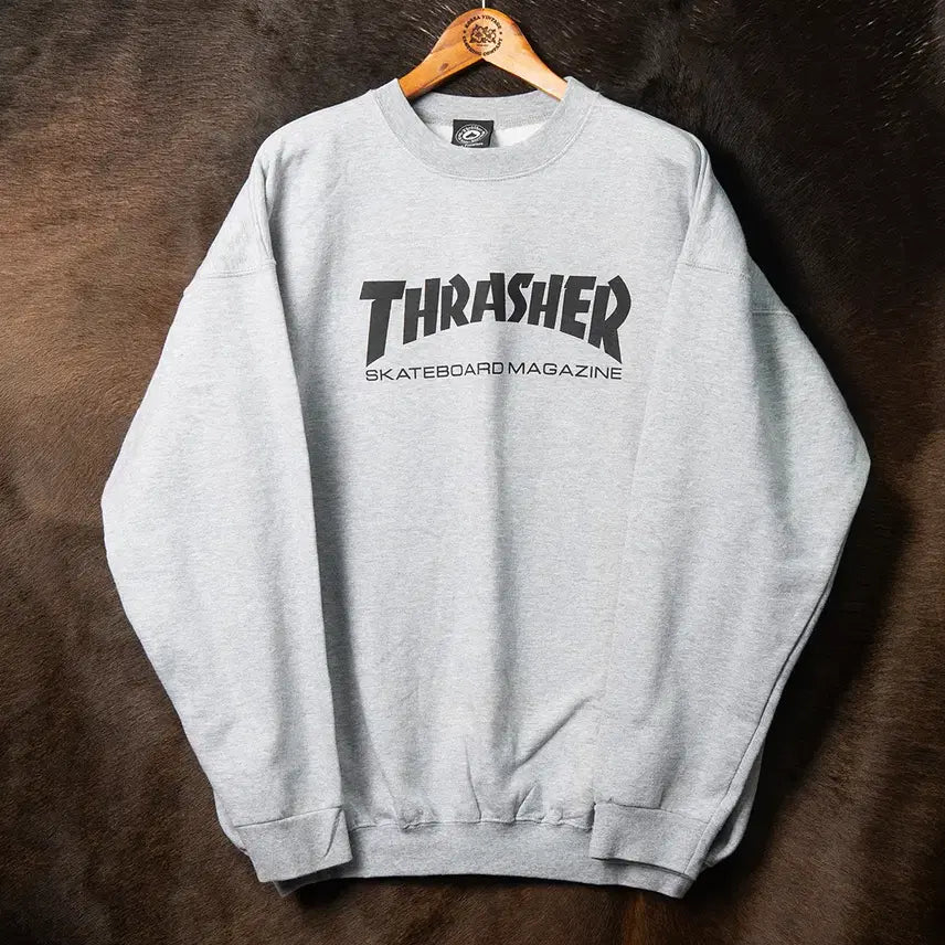 [BUNJANG] Thrasher Skate Mag Sweatshirt - Grey / [XL] 트래셔 스케이트보드 매거진 스웻셔츠 그레이