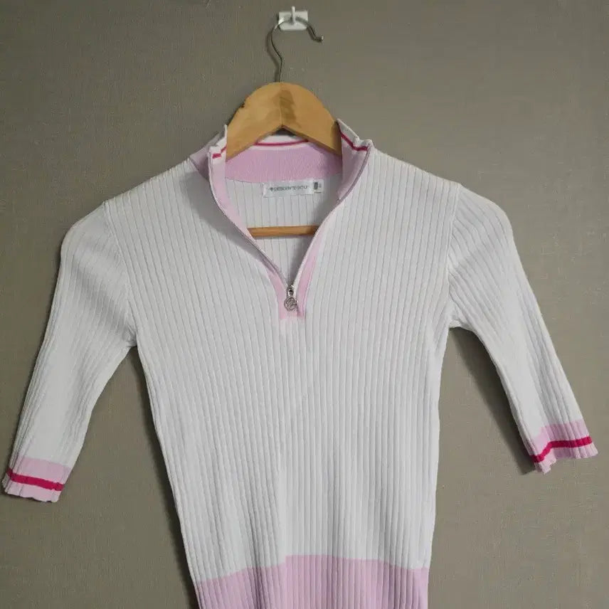 [BUNJANG] Descente Golf Knit Half Zip Top (Size S) / 새) 정가 15만 데쌍크 골프 니트반집업 (S)