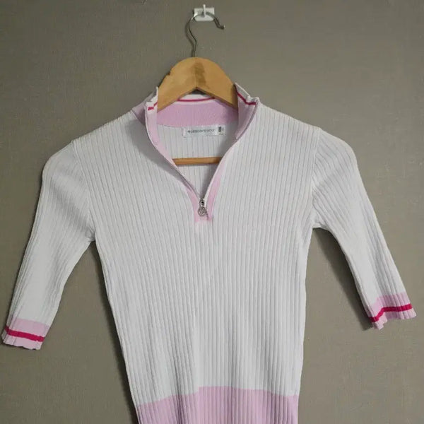 [BUNJANG] Descente Golf Knit Half Zip Top (Size S) / 새) 정가 15만 데쌍크 골프 니트반집업 (S)