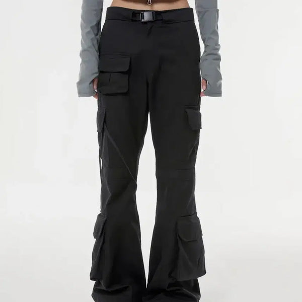 [BUNJANG] Flare Up 5.cargo Black Flare Pants / 플레어업 5.cargo Flare Pants