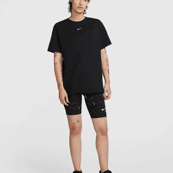 [BUNJANG] Nike Sportswear Women's Black/White Swoosh Printing Dance Shorts/Leggings XXL / 나이키 스포츠웨어 우먼스 블랙/화이트 스우시프린팅 댄스쇼츠/레깅스 XXL