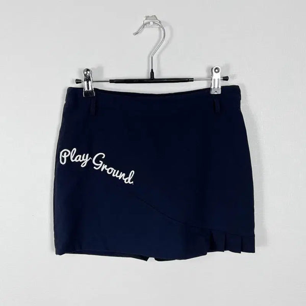 [BUNJANG] Pasaddi Navy Spandex GOLF Skirt (Size S/64) / 파사디/스판 밴딩 네이비 골프 치마 스커트 S 64/라덴