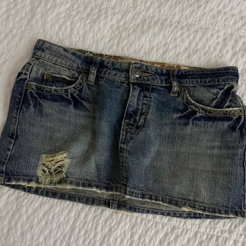 [BUNJANG] Vintage Denim Mini Skirt / 빈티지 데님 치마