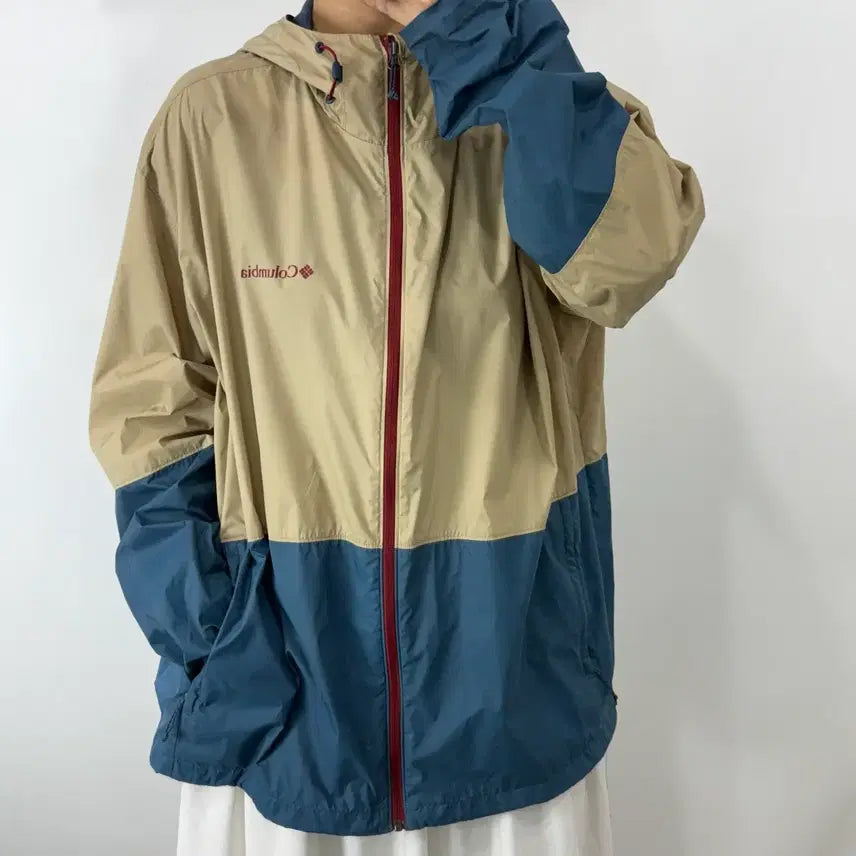 [BUNJANG] Columbia Colorblock Windbreaker Jacket / [XXL] 컬럼비아 배색 바람막이