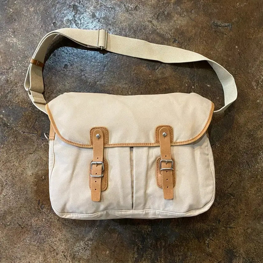 [BUNJANG] Comme des Garçons Canvas Crossbody Bag Beige / 꼼데가르송 크로스백