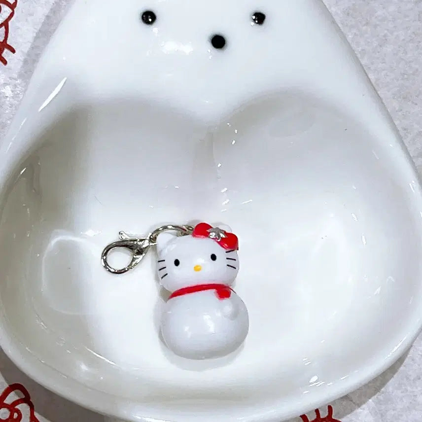 [BUNJANG] Hello Kitty Snowman Figure Charm / 키티 눈사람 피규어 키링