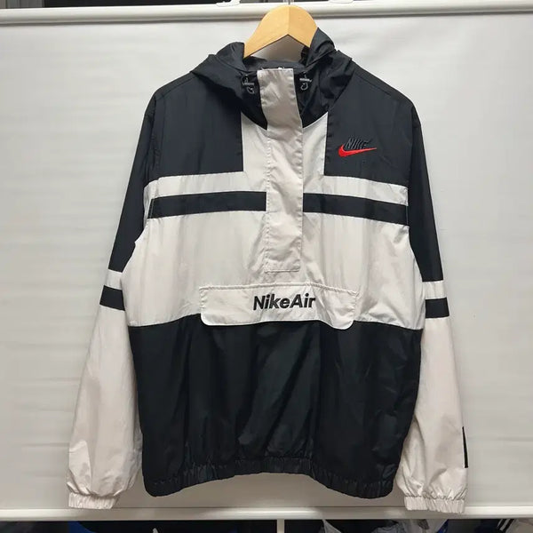 [BUNJANG] Nike Air Swoosh White Woven Anorak Jacket / [정품/L] 나이키 에어 스우시 화이트 우븐 바람막이 아노락