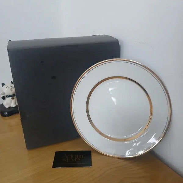 [BUNJANG] Tachikichi Adam & Eve Gold Rim Porcelain Plates (Set of 5) / 일본 Adam & Eve 금도금  접시 5장 한셋트
