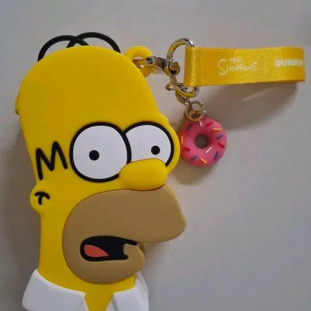 [BUNJANG] The Simpsons Homer Simpson Face Coin Pouch with Donut Keychain / 심슨 동전 지갑 파우치