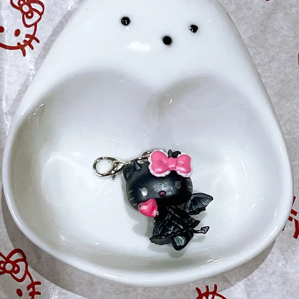 [BUNJANG] Hello Kitty Black Devil Figure Keychain Strap / 키티 블랙 악마 피규어 키링