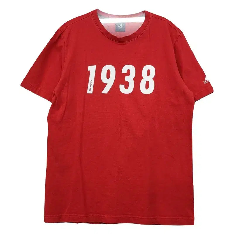 [BUNJANG] Kangol Printing Red T-Shirt L / 캉골 프린팅 레드 반팔티 L