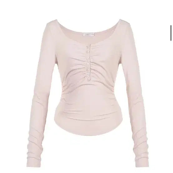 [BUNJANG] RAIZE ME YA Pay Soft Shirring Top Pink / 레이즈미야 페이 소프트 셔링 탑 핑크