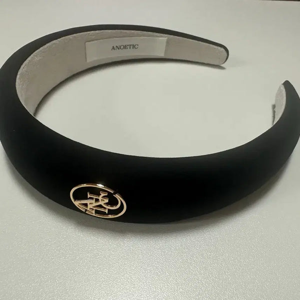 [BUNJANG] Anouet Black Satin Headband / 아노에틱 블랙 세틴 헤어밴드 (미착용 새상품)