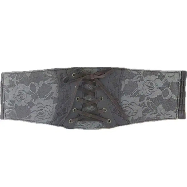 [BUNJANG] Accseez Farm Rose Lace Corset Belt / 액시즈팜 장미 꽃 레이스 코르셋 벨트 갸루