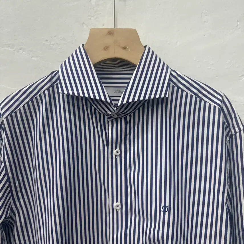 [BUNJANG] S.T. Dupont Classic Men's Long Sleeve Purple Stripe Shirt 100 / 에스티듀퐁클래식 남 셔츠 퍼플스트라잎/긴팔 100