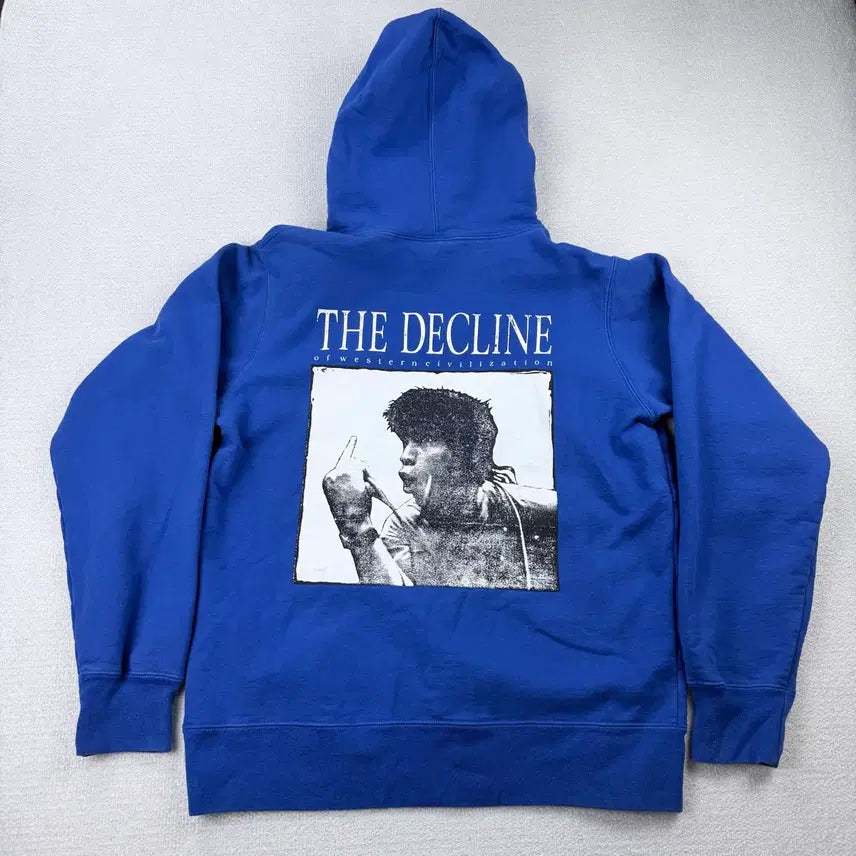 [BUNJANG] Supreme 17FW Decline Hooded Sweatshirt Blue / 슈프림 17fw 디클라인 후드티 블루