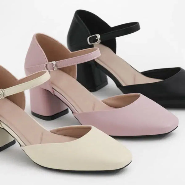 [BUNJANG] Chakhan Gudu Selma Mary Jane Heels - Ivory / 착한구두 셀마 메리제인 힐 아이보리