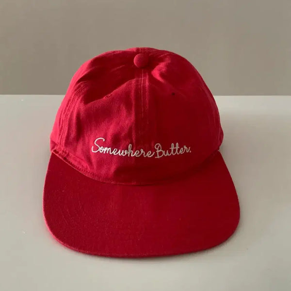 [BUNJANG] Somewhere Butter Red Ball Cap / Somewhere Butter 볼캡 레드 썸웨어버터모자 썸웨어버터모자