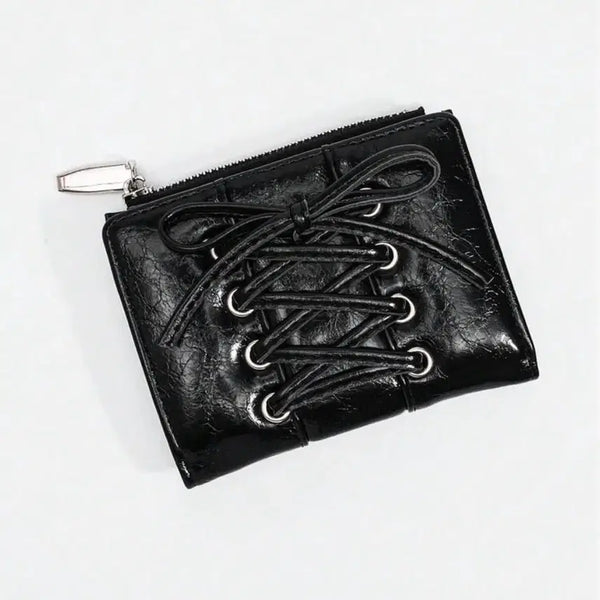 [BUNJANG] Ribbon Bifold Wallet Black / 리본 반지갑 블랙