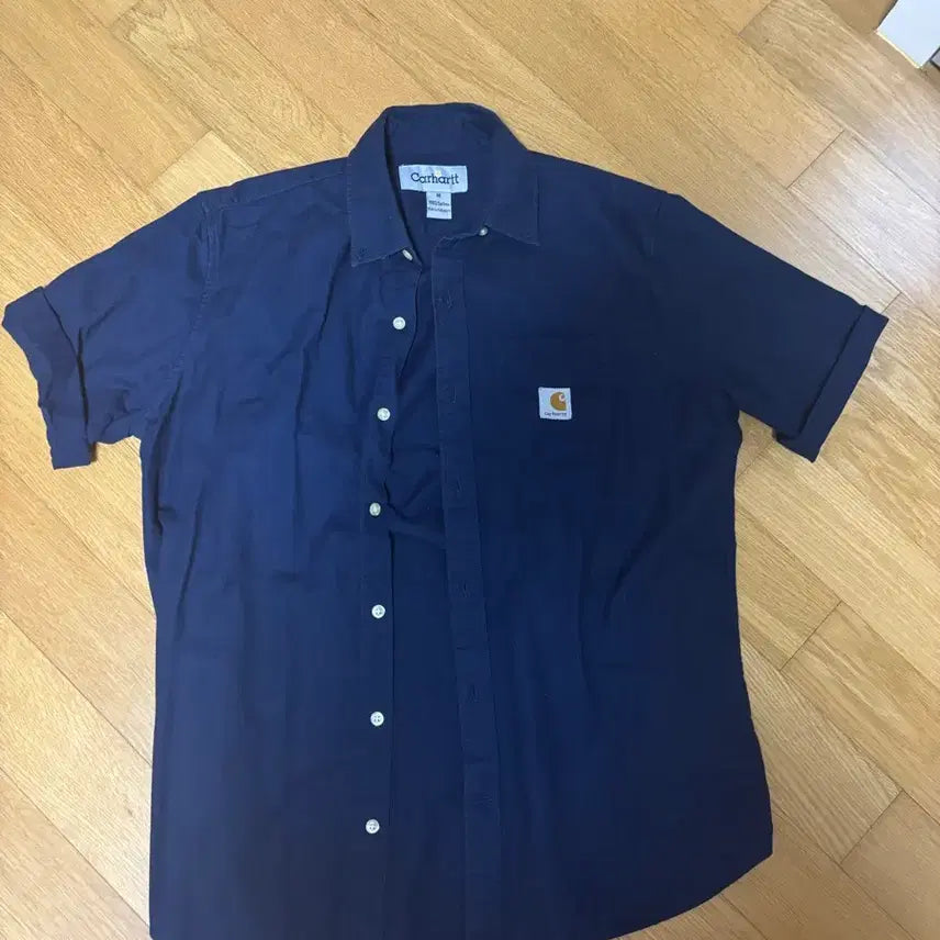[BUNJANG] Carhartt Short Sleeve Shirt Navy Size M / 칼하트 반팔 셔츠 M