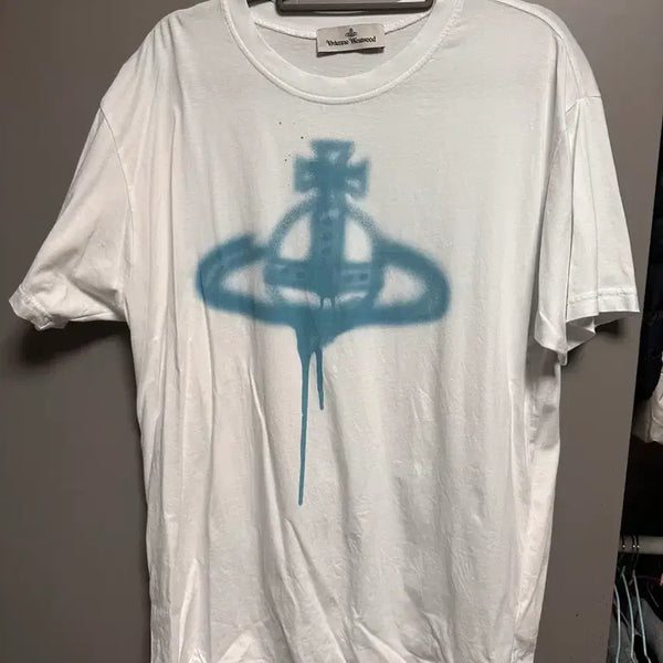 [BUNJANG] Vivienne Westwood Spray Orb Classic T-Shirt White XL / XL)비비안웨스트우드 스프레이 오브 클래식 티셔츠 화이트