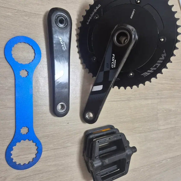 [BUNJANG] SRAM Force Carbon Crankset with Miche Chainring / 스램 포스 카본 크랭크셋 + 미케 체인링, gxp비비