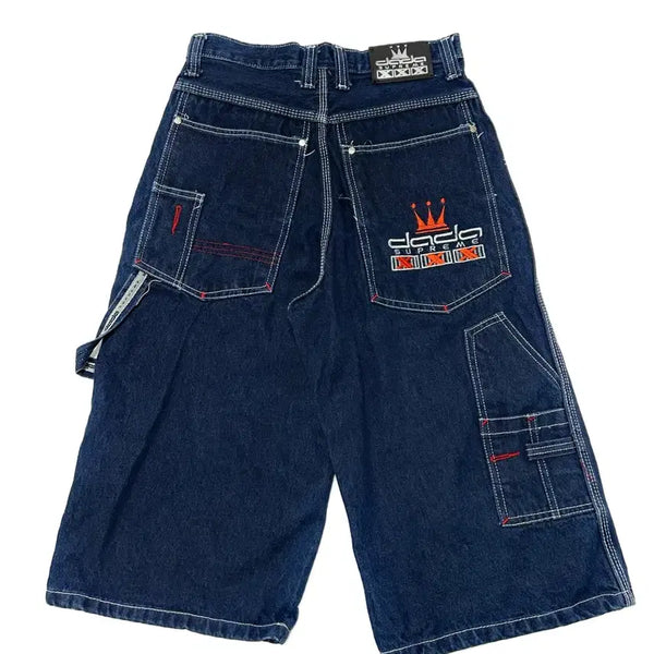 [BUNJANG] Dada Supreme 90s Y2K Embroidered Painter Half Denim Pants / 30) 90s dada 슈프림 Y2K자수 페인터 데님 하프 팬츠