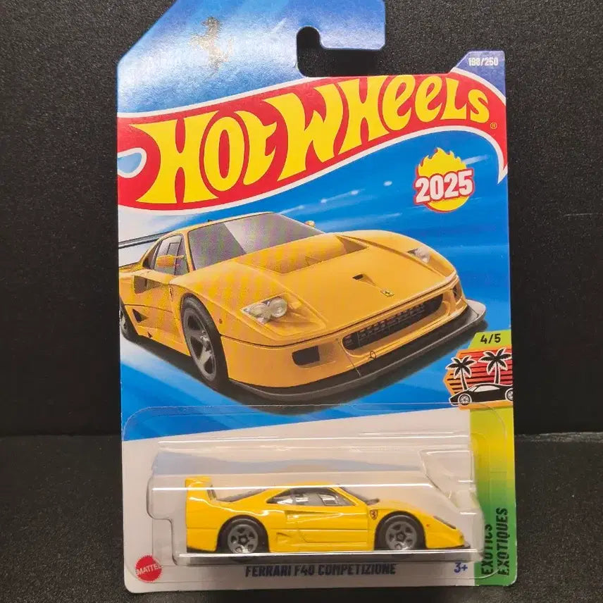 [BUNJANG] Hot Wheels Ferrari F40 Competizione Yellow Diecast Model / 핫휠 페라리 F40 컴페티치오네 옐로우 다이캐스트 미니지티