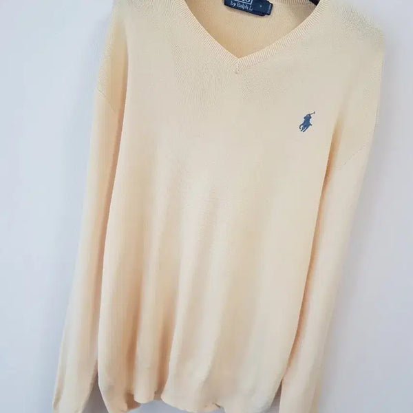 [BUNJANG] Polo Ralph Lauren Women's V-Neck Knit M (95) / 폴로 정품 여성 브이넥니트