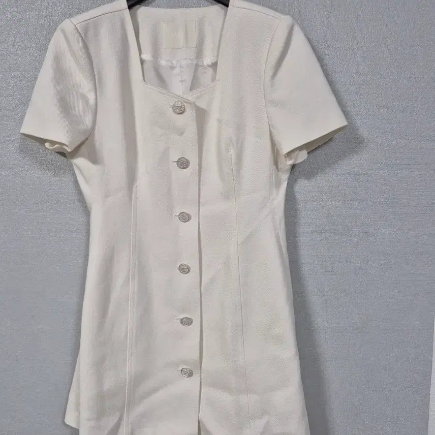 [BUNJANG] 11AM Square Neck Cotton Mini Dress S / 11AM 스퀘어넥 코튼 미니원피스 S