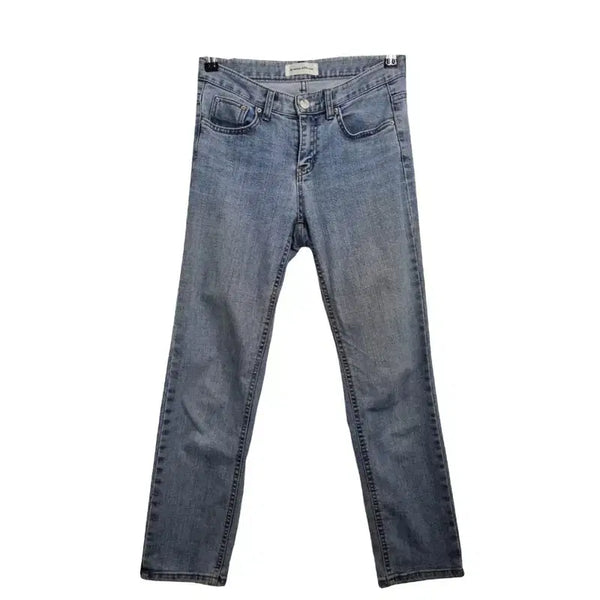 [BUNJANG] BY MINA Washed Blue Straight Fit Denim Jeans (26 inches) / BY MINA 바이미나 워싱 블루 일자핏 데님 [26인치]