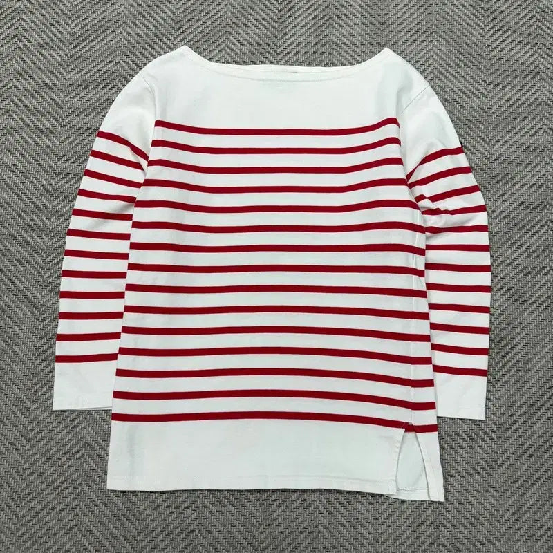 [BUNJANG] Saint James Striped Long Sleeve V-Neck T-Shirt / 세인트제임스 단가라 롱슬리브 v4904