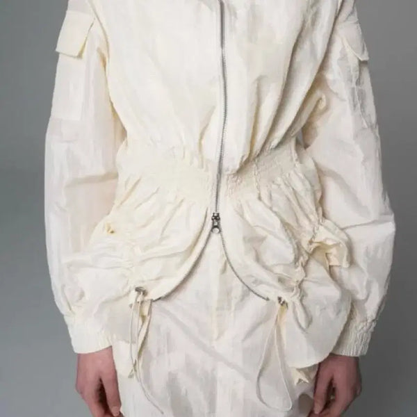 [BUNJANG] Settle For Moon Windbreaker Jacket Skirt Set / 세틀포문 윈드브레이커 자켓 스커트 세트 새상품