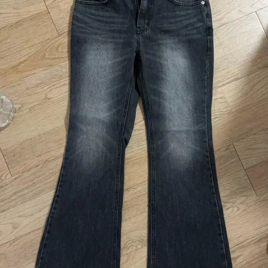 [BUNJANG] Black Wash Flare Fit Denim Pants / 흑청 플레어핏 데님