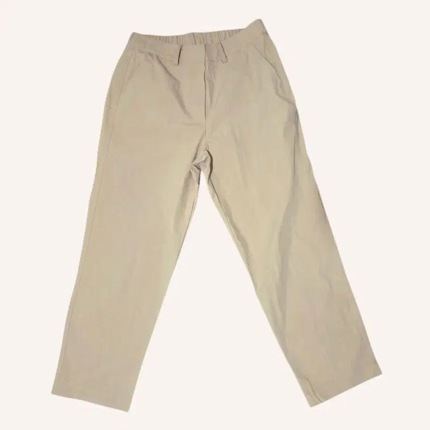 [BUNJANG] Women's Beige Cotton Pants Size 77 / 새상품 여성 77 베이지색 면바지 여성 바지 여자 밴딩 바지 새제품