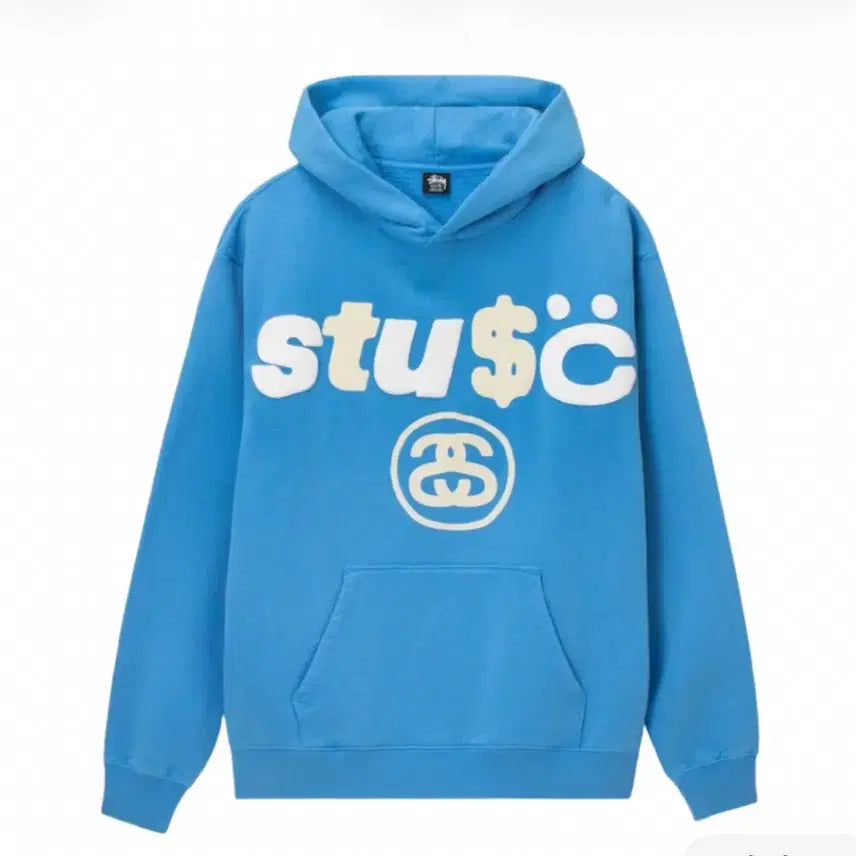 [BUNJANG] Stussy x CPFM 8 Ball Pigment Dyed Hoodie Blue / 스투시 x CPFM 8볼 피그먼트 다이드 후드 블루