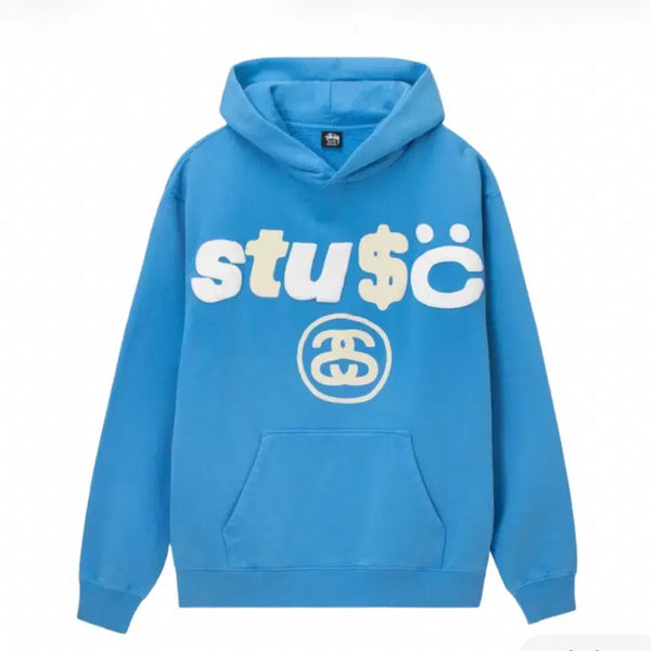 [BUNJANG] Stussy x CPFM 8 Ball Pigment Dyed Hoodie Blue / 스투시 x CPFM 8볼 피그먼트 다이드 후드 블루