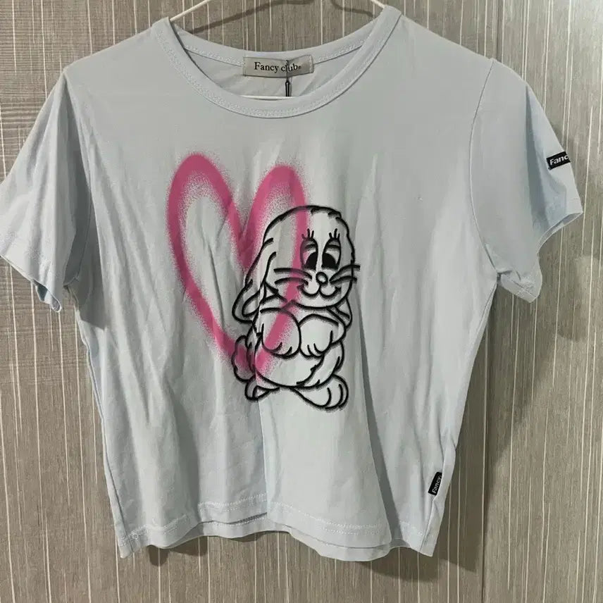[BUNJANG] Fancy Club Rabbit Blue T-shirt / (새상품)팬시클럽 토끼 블루티셔츠
