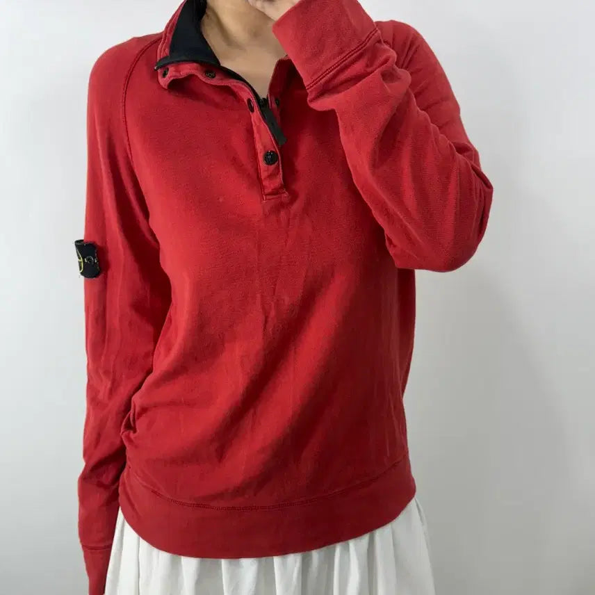 [BUNJANG] Stone Island Half Zip Sweatshirt / [L] 스톤아일랜드 하프집업 맨투맨