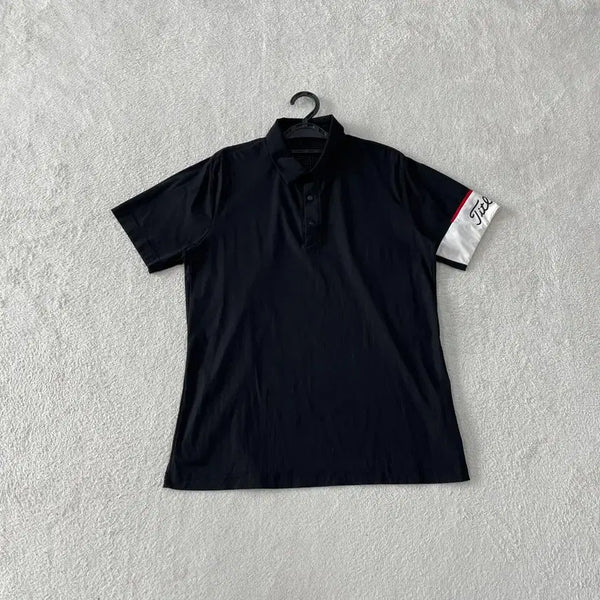 [BUNJANG] Titleist Men's Tour Fit Short Sleeve Polo Shirt - Black / L 타이틀리스트 남성 투어핏 골프 반팔카라티