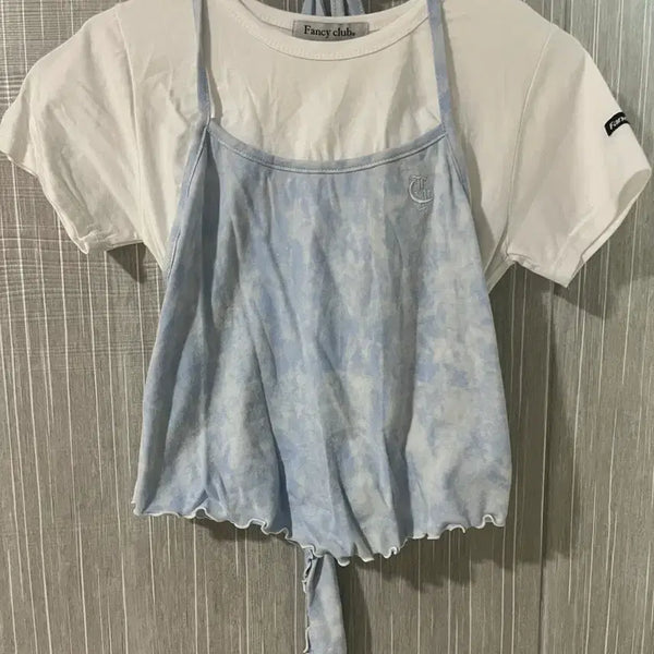 [BUNJANG] Fancy Club Blue Layered T-Shirt / (새상품)팬시클럽 블루 레이어트 티셔츠