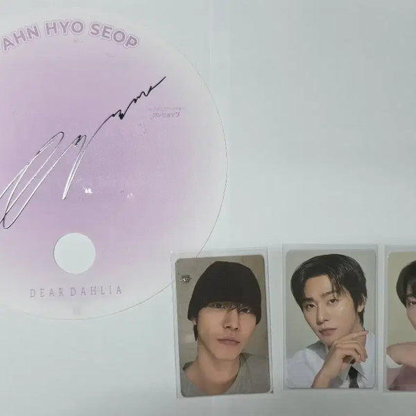 [BUNJANG] Ahn Hyo Seop Dear Dahlia Japan Limited Photocard Set + Signed Fan / 안효섭 디어달리아 일본 한정 포토카드3종(시크릿카드포함)+팝업싸인부채