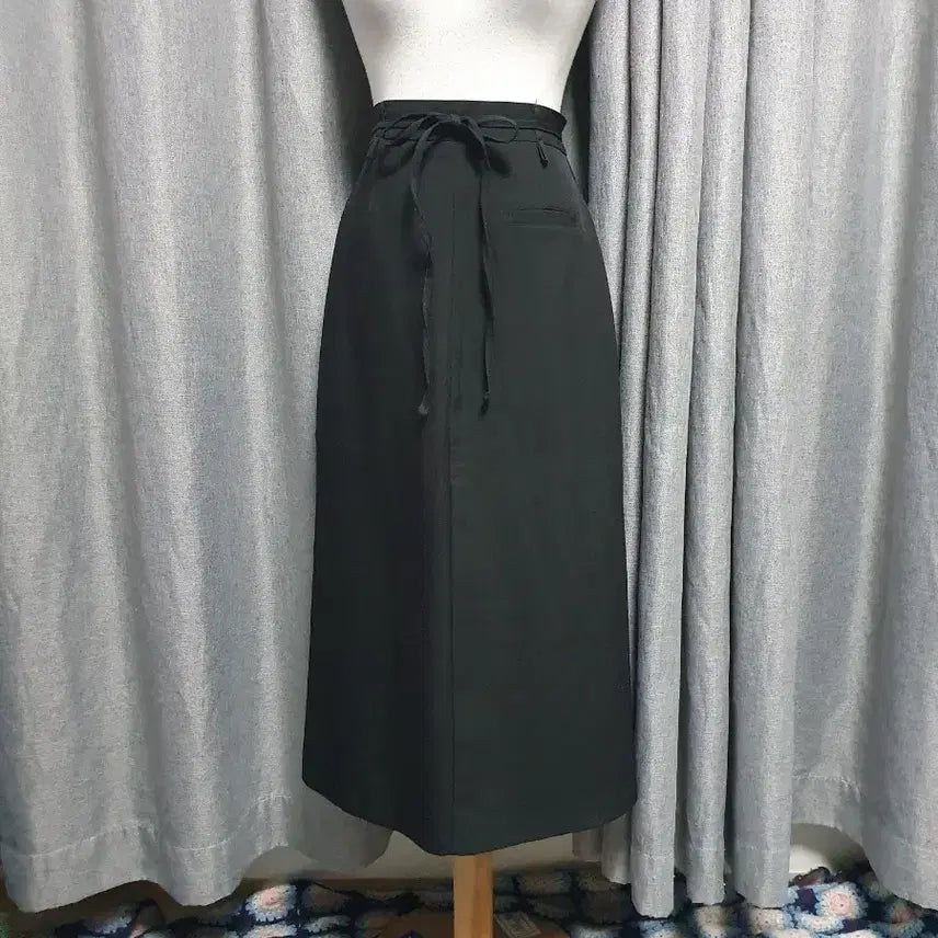 [BUNJANG] S Waist Strap Long Skirt / S허리끈 롱 스커트