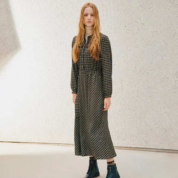 [BUNJANG] Thursday Island Check Long Dress / 써스데이아일랜드 체크 롱 원피스 S