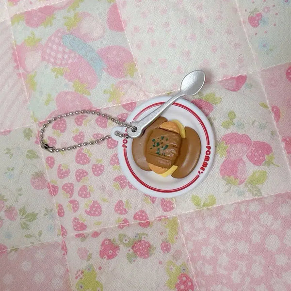 [BUNJANG] Miniature Food Gacha Keyring - Tonkatsu, Katsu Curry, Omurice / 돈카츠 돈까스 카레 오므라이스 미니어쳐 음식 가챠 키링