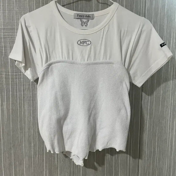 [BUNJANG] Fancy Club White Layered T-Shirt / (새상품)팬시클럽 화이트 레이어드 티셔츠