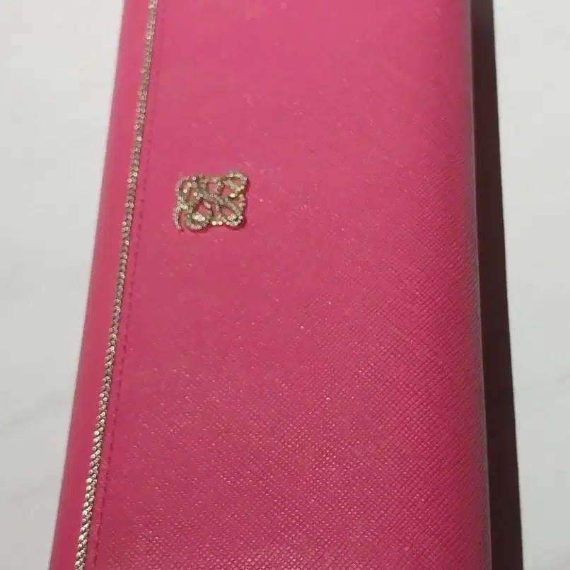 [BUNJANG] Louis Quatorze Pink Saffiano Long Wallet / 루이까또즈 핑크 사피아노 장지갑