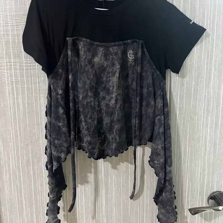 [BUNJANG] Fancy Club Black Layered T-Shirt / (새상품)팬시클럽 블랙 레이어드 티셔츠