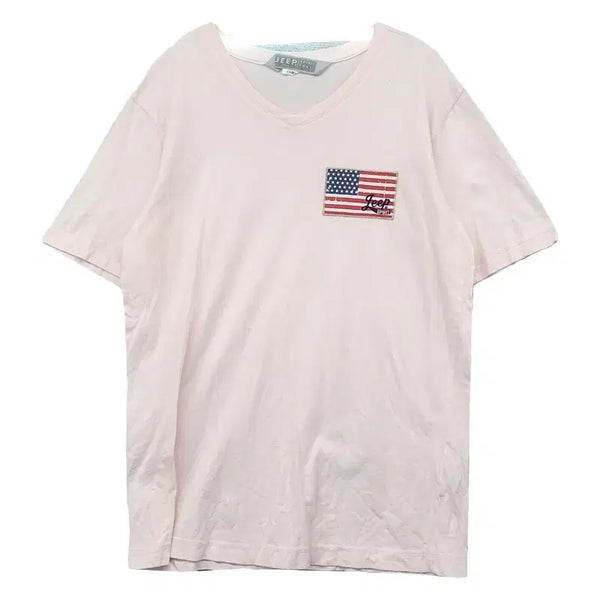 [BUNJANG] Jeep Light Pink Short Sleeve T-Shirt L (100) / 지프 라이트 핑크 반팔티 L(100)